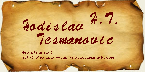 Hodislav Tešmanović vizit kartica